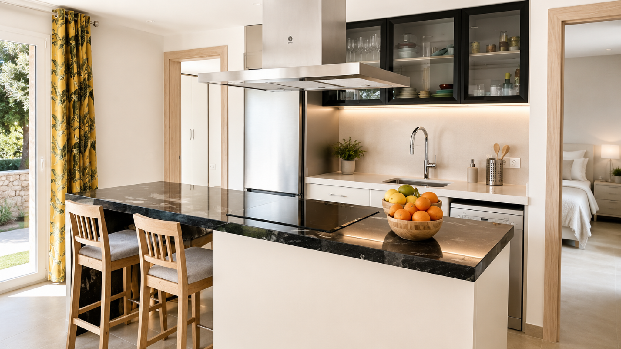Cocina interior equipada
